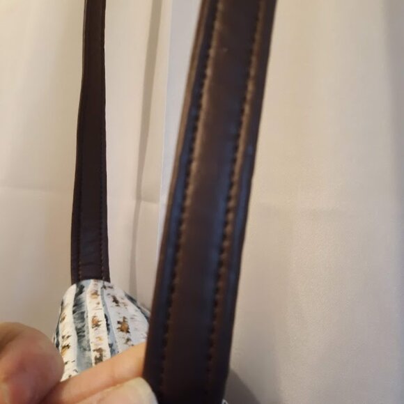 New Southwestern Western Purse Aspen Wood Tree print Blue Brown Wht bag Flap top - Picture 5 of 8